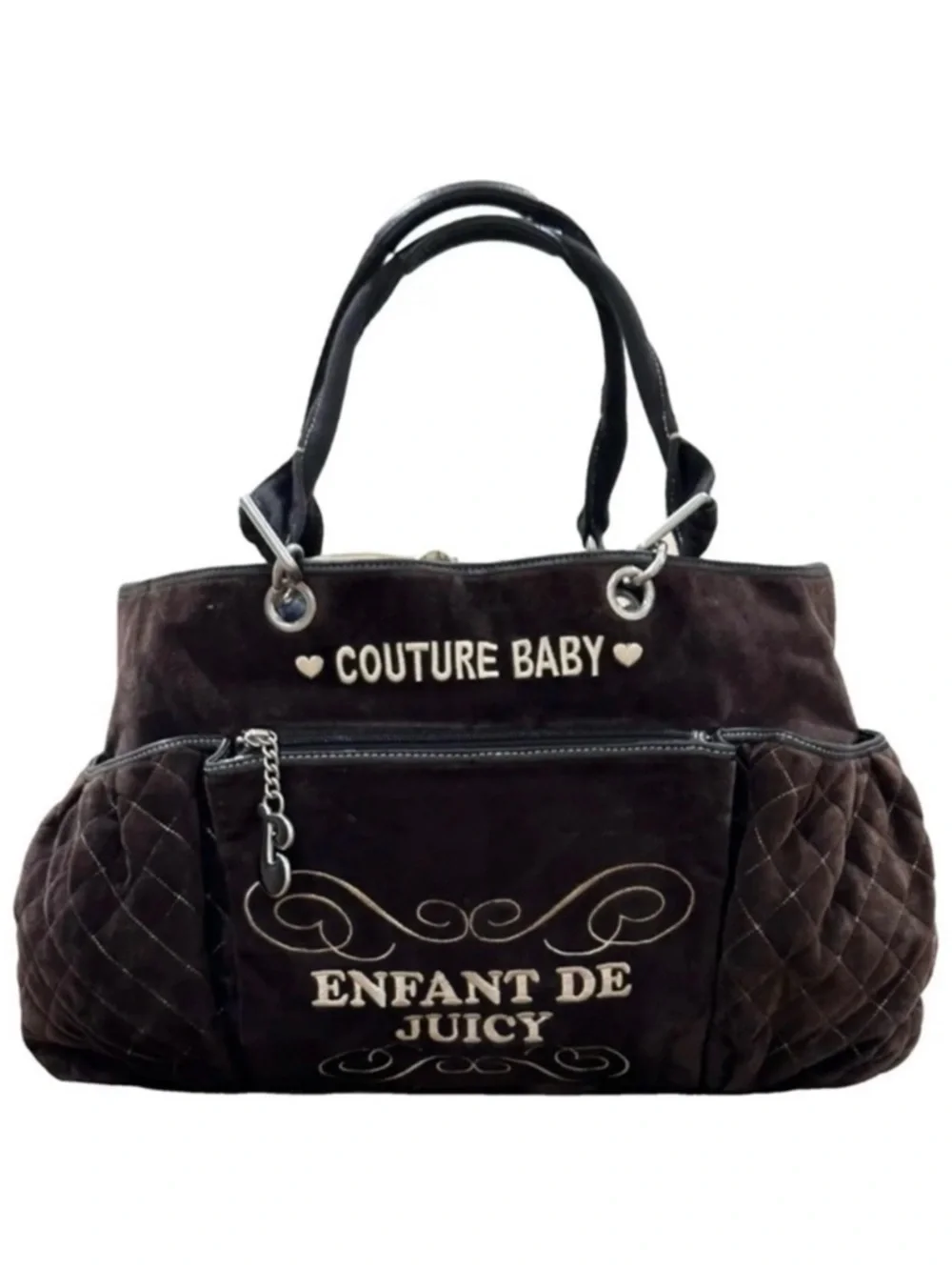 Juicy Couture Diaper Bag Quilted Couture Baby' Enfant De Juicy Baby Bag Black